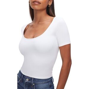 Good American White Scoop Neck Top